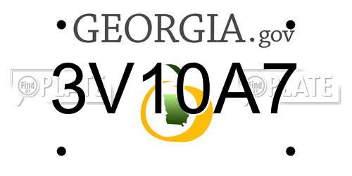 3V10A7 Georgia License Plate