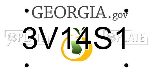 3V14S1 Georgia License Plate