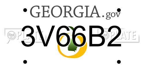 3V66B2 Georgia License Plate