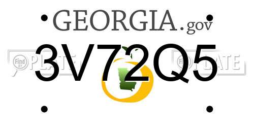 3V72Q5 Georgia License Plate