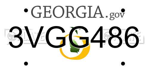 3VGG486 Georgia License Plate