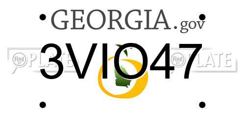 3VIO47 Georgia License Plate