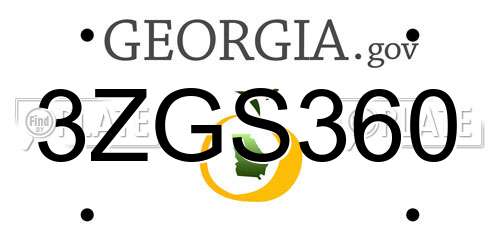 3ZGS360 Georgia License Plate