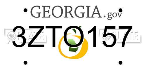 3ZTO157 Georgia License Plate