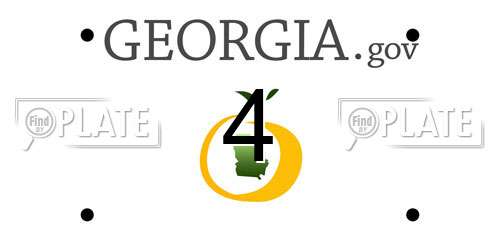 4 Georgia License Plate