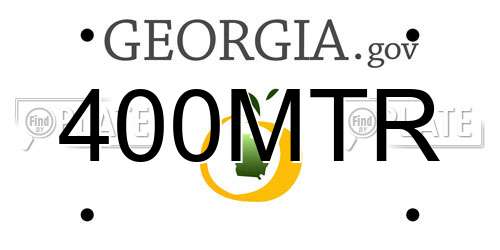 400MTR Georgia License Plate