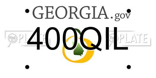 400QIL Georgia License Plate