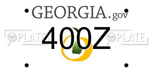 400Z Georgia License Plate