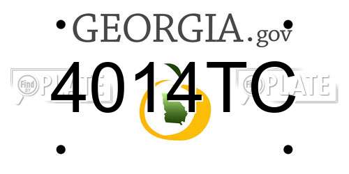 4014TC Georgia License Plate