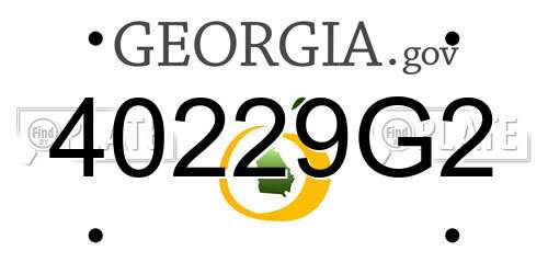 40229G2 Georgia License Plate