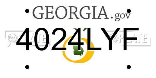 4024LYF Georgia License Plate