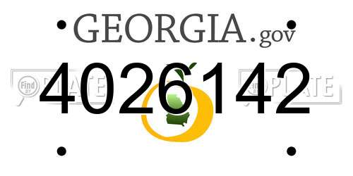 4026142 Georgia License Plate