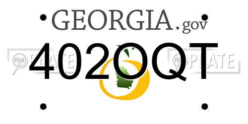 402OQT Georgia License Plate