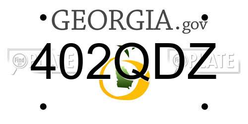 402QDZ Georgia License Plate