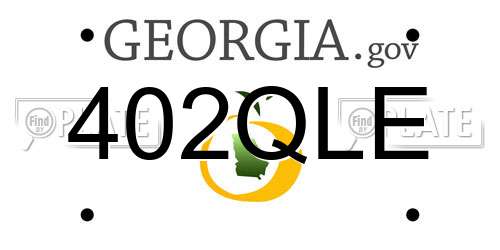 402QLE Georgia License Plate