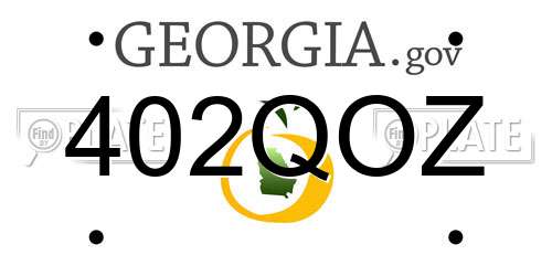 402QOZ Georgia License Plate