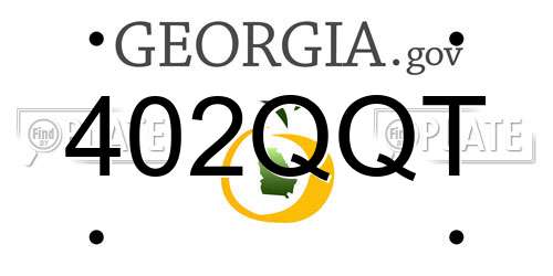 402QQT Georgia License Plate