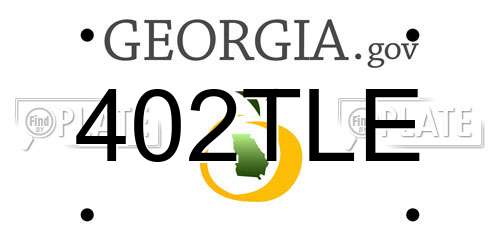 402TLE Georgia License Plate
