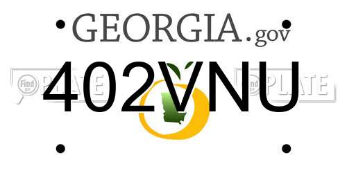 402VNU Georgia License Plate