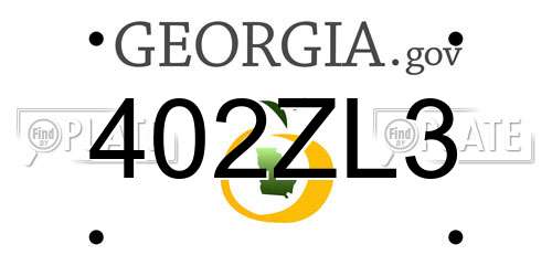 402ZL3 Georgia License Plate