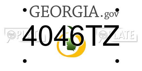4046TZ Georgia License Plate