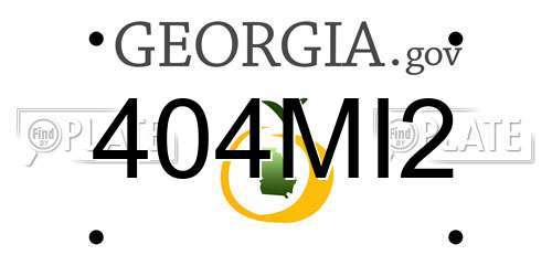 404MI2 Georgia License Plate