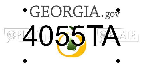 4055TA Georgia License Plate