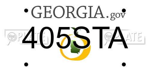 405STA Georgia License Plate