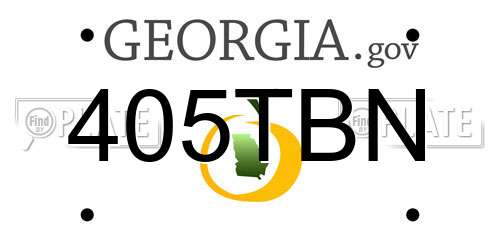405TBN Georgia License Plate