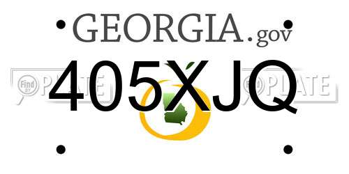405XJQ Georgia License Plate