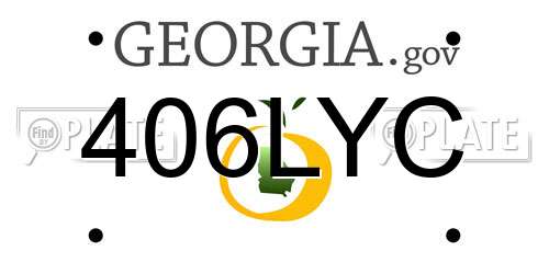 406LYC Georgia License Plate