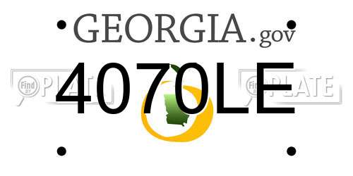 4070LE Georgia License Plate