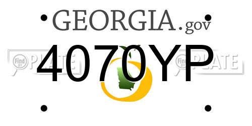 4070YP Georgia License Plate