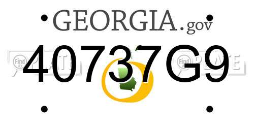 40737G9 Georgia License Plate