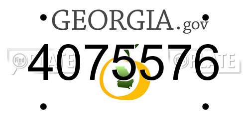 4075576 Georgia License Plate