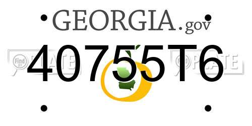 40755T6 Georgia License Plate