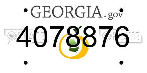 4078876 Georgia License Plate