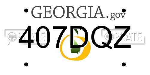 407DQZ Georgia License Plate