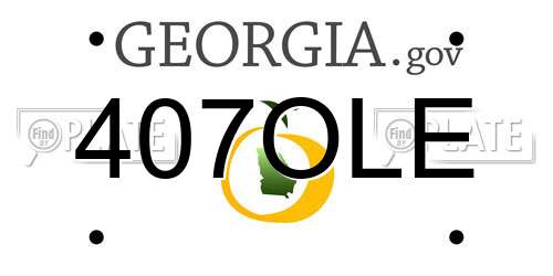 407OLE Georgia License Plate