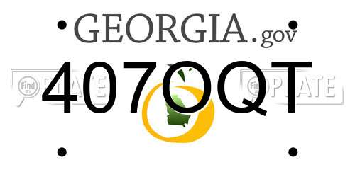407OQT Georgia License Plate