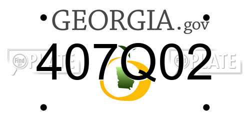 407Q02 Georgia License Plate