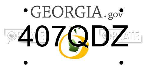 407QDZ Georgia License Plate