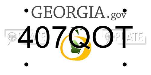 407QOT Georgia License Plate