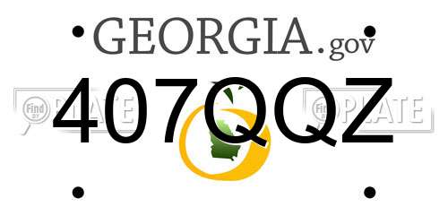 407QQZ Georgia License Plate