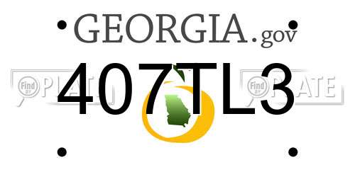 407TL3 Georgia License Plate