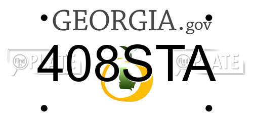 408STA Georgia License Plate