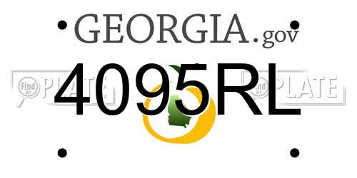 4095RL Georgia License Plate