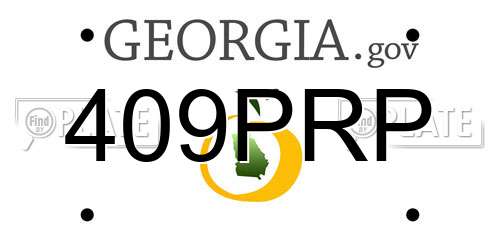 409PRP Georgia License Plate