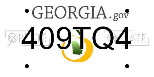 409TQ4 Georgia License Plate