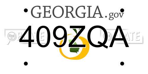 409ZQA Georgia License Plate